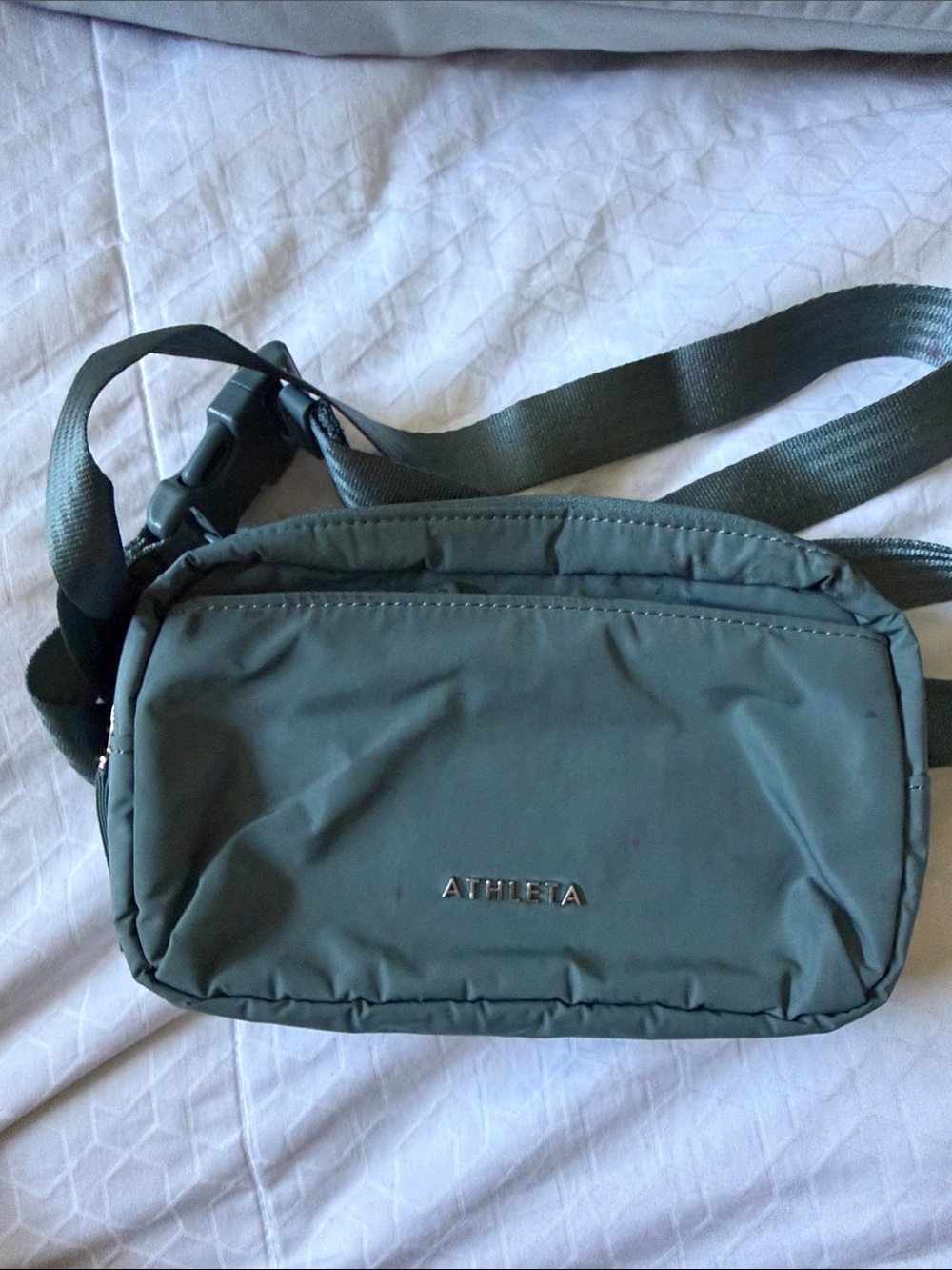 Athleta Olive Green Belt Bag with Adjustable Strap